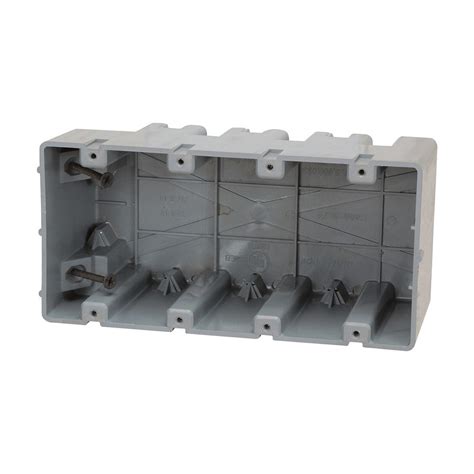 4 gang box metal lowes|1 gang outlet box.